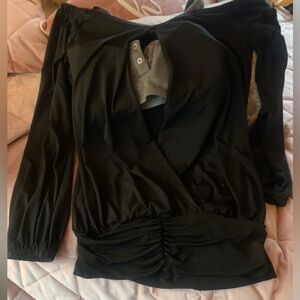 Y2K Arden B Black Ruched top